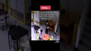 Rekaman CCTV Perlakuan Kejam Pelanggan Ke Pekerja Cafe di Jakarta Barat