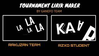 TOURNAMENT LM BY GANEFO  RAKUZAN TEAM VS RZXD STUDENT