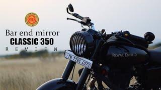 Bar end mirror for classic 350  Bullet  Royal Enfield  Review  English #classic350 #royalenfield