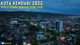 Drone Kota Kendari 2022 Melihat Kendari Dari Udara Sore Hari. Ibukota Sulawesi Tenggara