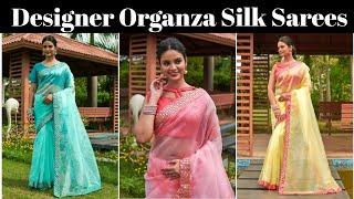 Designer Bollywood Style Party Wear Organza Sarees  #bollywoodsaree #sareeswag