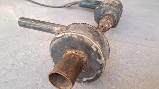 How to make a drill powered water pump from scrap metal  Secret of making tools  DIY useful tool