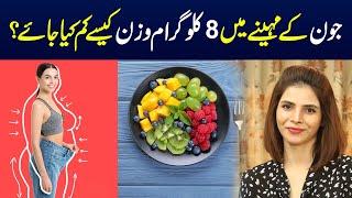 How to Lose 8Kgs weight in a month  June Diet Plan  Ayesha Nasir