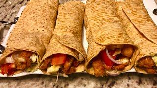 ساندویچ مرغ خوشمزه با سس خانگی Tasty chicken wraps recipe