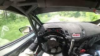 Ford Fiesta ST rally car onboard - 2022 Southern Ohio Forest Rally - SS15 - Courtneys Webb