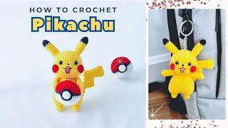 Crochet Amigurumi Pikachu Keychain and Mini Pokemon Ball  NHÀ LEN