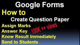 HOW TO CREATE MULTIPLE CHOICE QUESTION PAPER IN GOOGLE FORMS