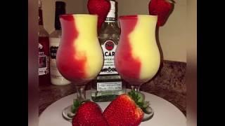 How to make a Strawberry Pina Colada Daiquiri Miami Vice