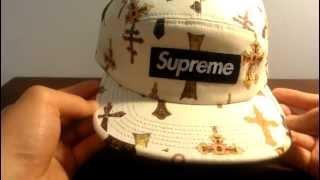 Supreme Off-White Crosses Camp Cap Review Spring Summer 2013 Cotton Canvas Black Box Logo