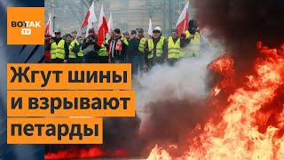 Жесткие стычки с полицией на протестах фермеров в Варшаве  Новости Польши