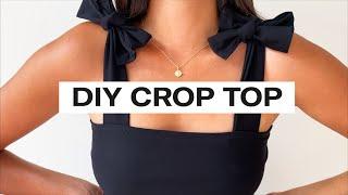 CROP TOP DIY  Easy no sewing pattern