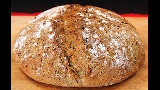 RYE BREAD with caraway seeds. 20 minutes of work and 30 minutes of baking Eng sub.