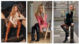 leather trendy thigh high bootsleather shoes  latest fashion of leatherlatex fashion of womens