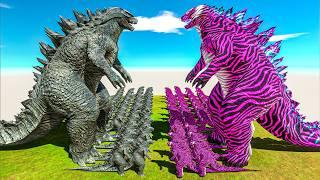 Legendary Godzilla War - Growing Godzilla 2014 VS Black Pink Tiger Godzilla Size Comparison - ARBS