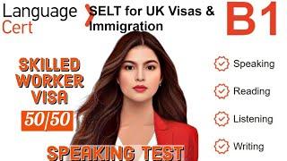 LanguageCert International ESOL SELT B1 Speaking Computer based Test Skilled Worker Visa UK