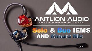 Antlion Made IEMS with a Boom Mic  Solo and Duo IEMs and Kimura Mic