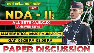 NDA 2 2024 LIVEPaper Discussion MATHEMATICS + GAT for NDA Aspirants #nda #nda22024 #nda2024