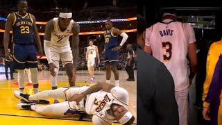 DRAYMOND GREEN STANDS OVER AD & LAUGHS CANT BELIEVE HE IS MADE OF GLASS & LAUGHS AFTER INJURYING