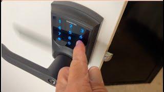 How to attach a SignStek Electronic Touchscreen Door Lock to a Door