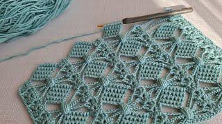 Wow. Amazing Super Easy 3D how to make eye catching crochetEveryone who saw it loved it.Muhteşem