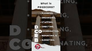 Understanding POSDCORB  7 Principles of Gulicks POSDCORB Explained Summary  #100shorts2024