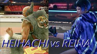 Tekken 8 Heihachi Mishima vs Reina skills comparison  鉄拳8 三島平八と麗奈の三島流喧嘩空手 技モーション比較