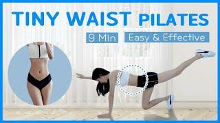 10 MIN FLAT BELLY PILATES AT HOME  TINY WAISTNO WIDER & CORE  BEGINNER FRIENDLY _Shirlyn Workout