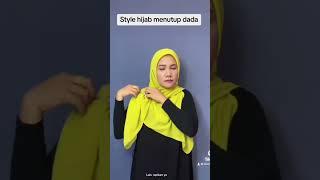 Tutorial hijab segi empat menutup dada #hijabtutorial #style #tutorialhijabmudah