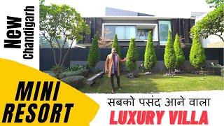 Mini Resort Villa at New Chandigarh  Magnificent Interior  Park Facing Villa   House Tour