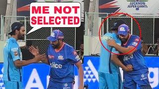 Emotional KL Rahul Hug Rohit sharma and start crying when BCCI did Not select Him in WCT20 squad