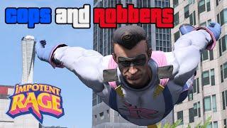 Playing as a SUPERHERO in GTA V Cops and Robbers Criminal