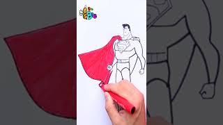 How to draw Superman #drawing #drawinganimals #drawingforkids #howtodraw