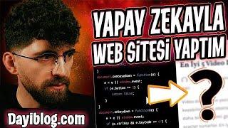 ELİNİ SÜRMEDEN WEB SİTESİ YAP “Zeka Yapay Netice Olay”