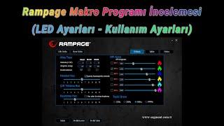 Rampage Smx-R44 Makro Programı İncelemesi 2019 yazılımı