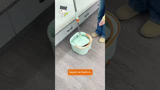 Yüksek verimli döner paspasla sıkıcı temizlik işlerine elveda deyin #spinmop #mop #cleanwatermop