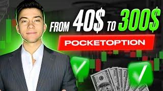 FROM 40$ to 300$  POCKET OPTION BEST STRATEGY. Binary options trading