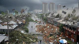 Taiwan in a state of emergency Super typhoon Kong-Rey destroys houses people evacuated