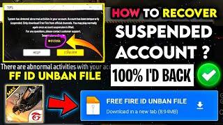 How to recover suspended account in free fire free fire id ban ho to kya kare? Ff Id Unban file