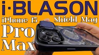 iBlason Shield Mag Case for iPhone 15 Pro Max  wCamera Lens Cover & Kickstand