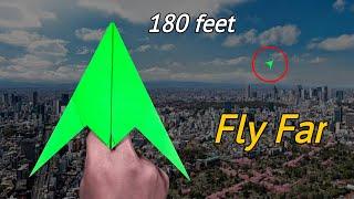 How To Make Paper Plane That Fly Long Time - Over 180 Feet