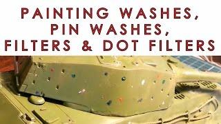 Painting scale models Washes Pin washes Filters and Dot filters explained