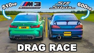 BMW M3 v 600hp Nissan Silvia S15 DRAG RACE