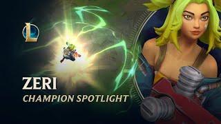 Champion Spotlight Zeri  Gameplay – League of Legends