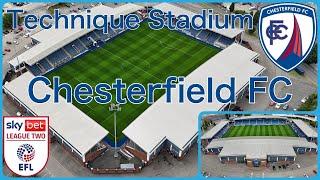 Technique Stadium by drone Home of Chesterfield FC. PROMOTED to League 2 for the 2425 season