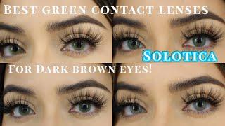 Best Green Contact Lenses For Natural Dark Brown Eyes Solotica Lenses