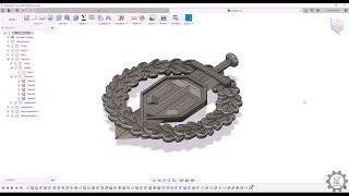 Warrior award of game World of Tanks as gift for fans. Fusion 360 project.
