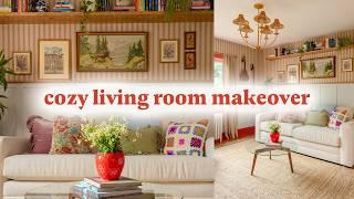 Eclectic Cottagecore Living Room Makeover