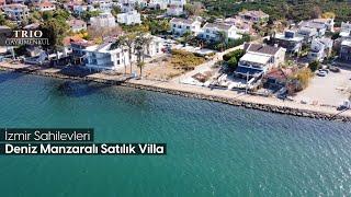 İzmir Sahilevlerinde Satılık Deniz Manzaralı Villa