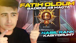 45 MAÇTA FATİH OLDUM NASIL RANK KASIYORUM ? PUBG MOBİLE RANK KASMA TAKTİKLERİ