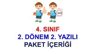 4.sınıf 2.dönem 2.yazılı Paketi